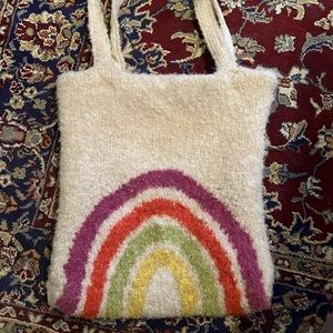 Free people rainbow sweater tote bag